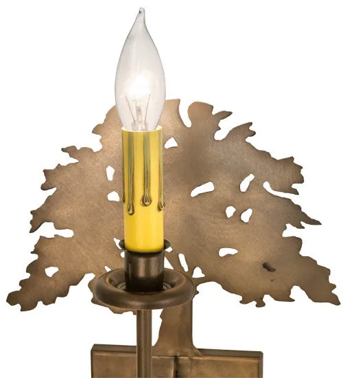 10"W Oak Tree Wall Sconce