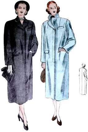 1940s Vogue 6323 Vintage Coat Pattern