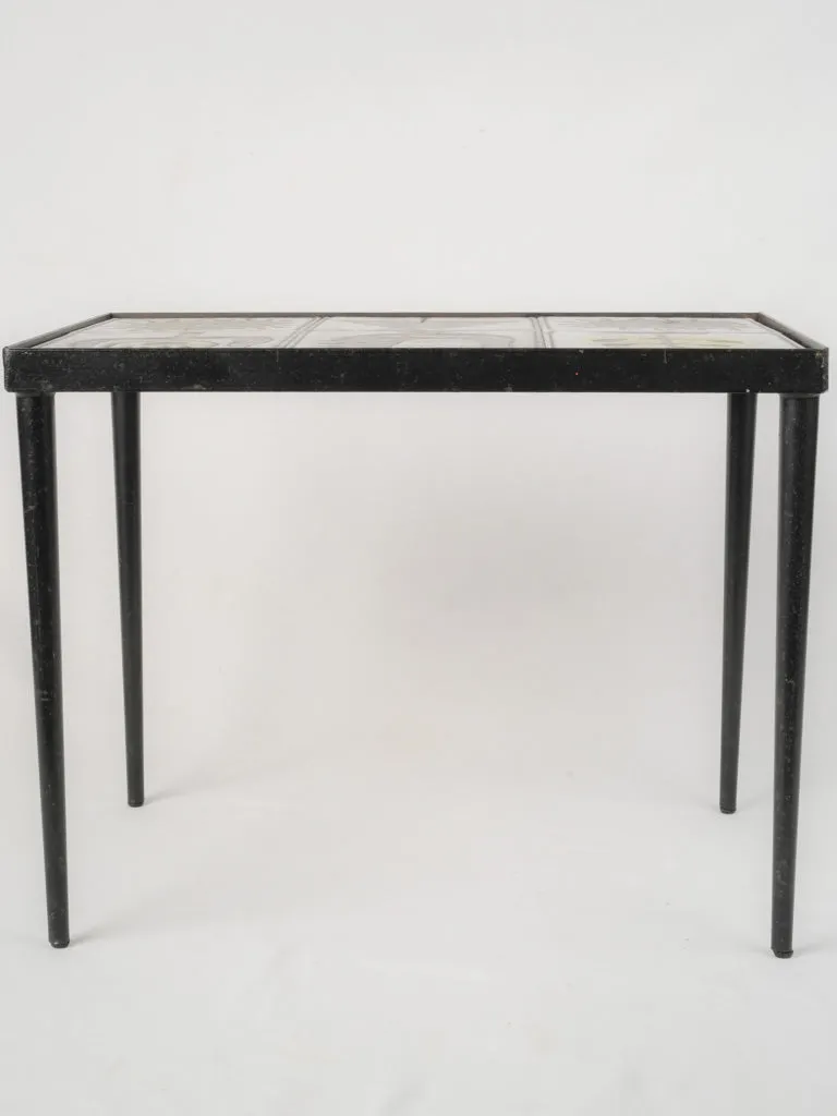 1960s French Tiled Side Table by Jean & Robert Cloutier 14¼"