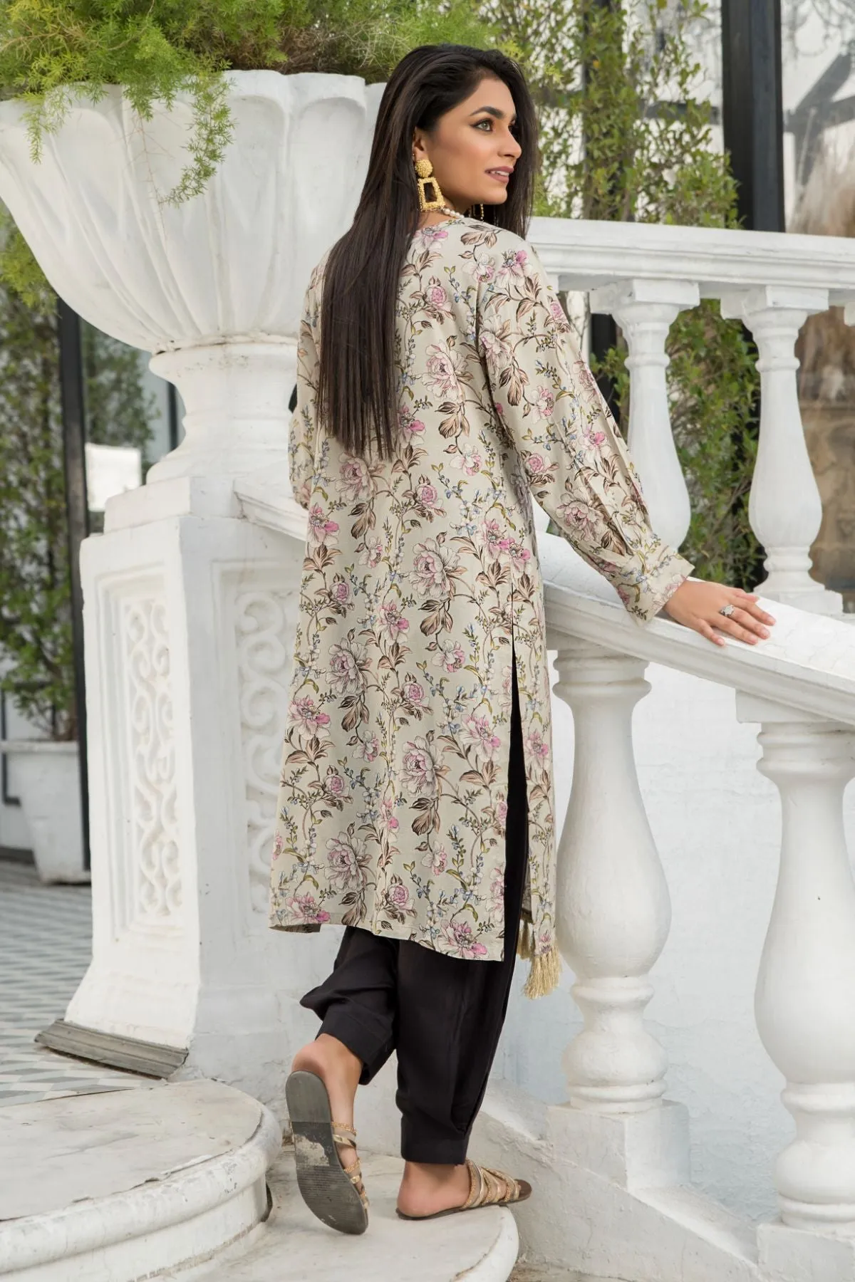 1PC Anarkali Digital Linen Shirt 60