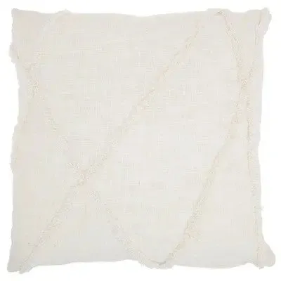 24"x24" Oversized Distressed Diamond Square Throw Pillow White - Mina Victory