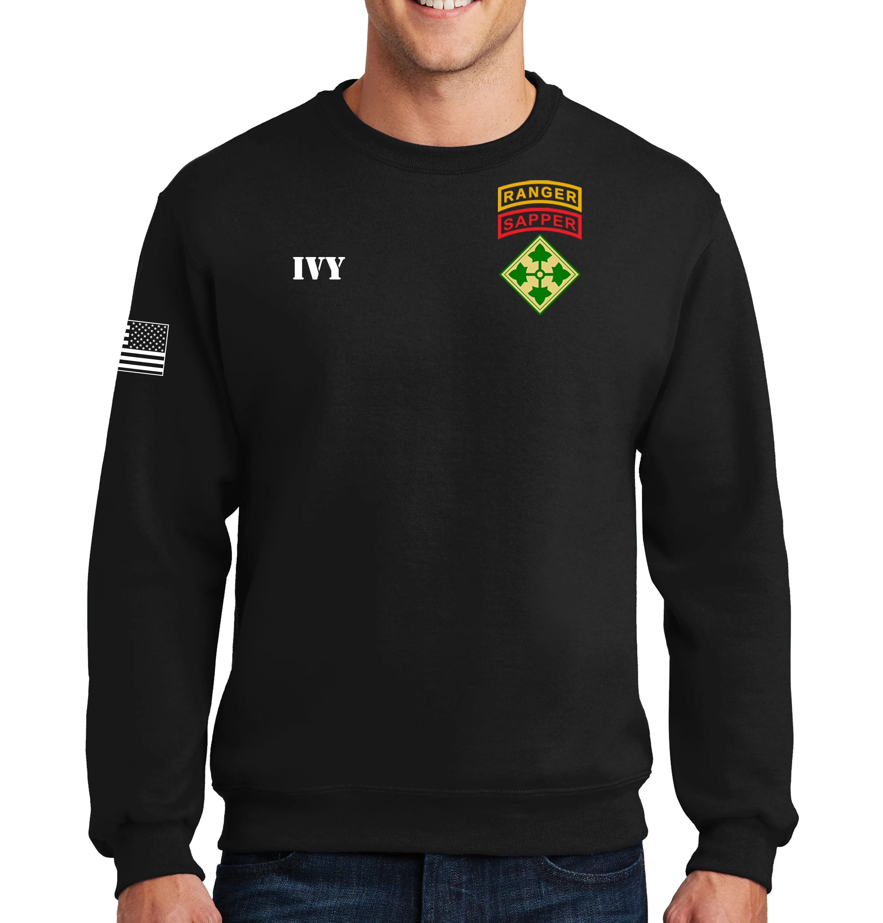 4 ID Crewneck Unisex Sweatshirt. This shirt IS approved for PT