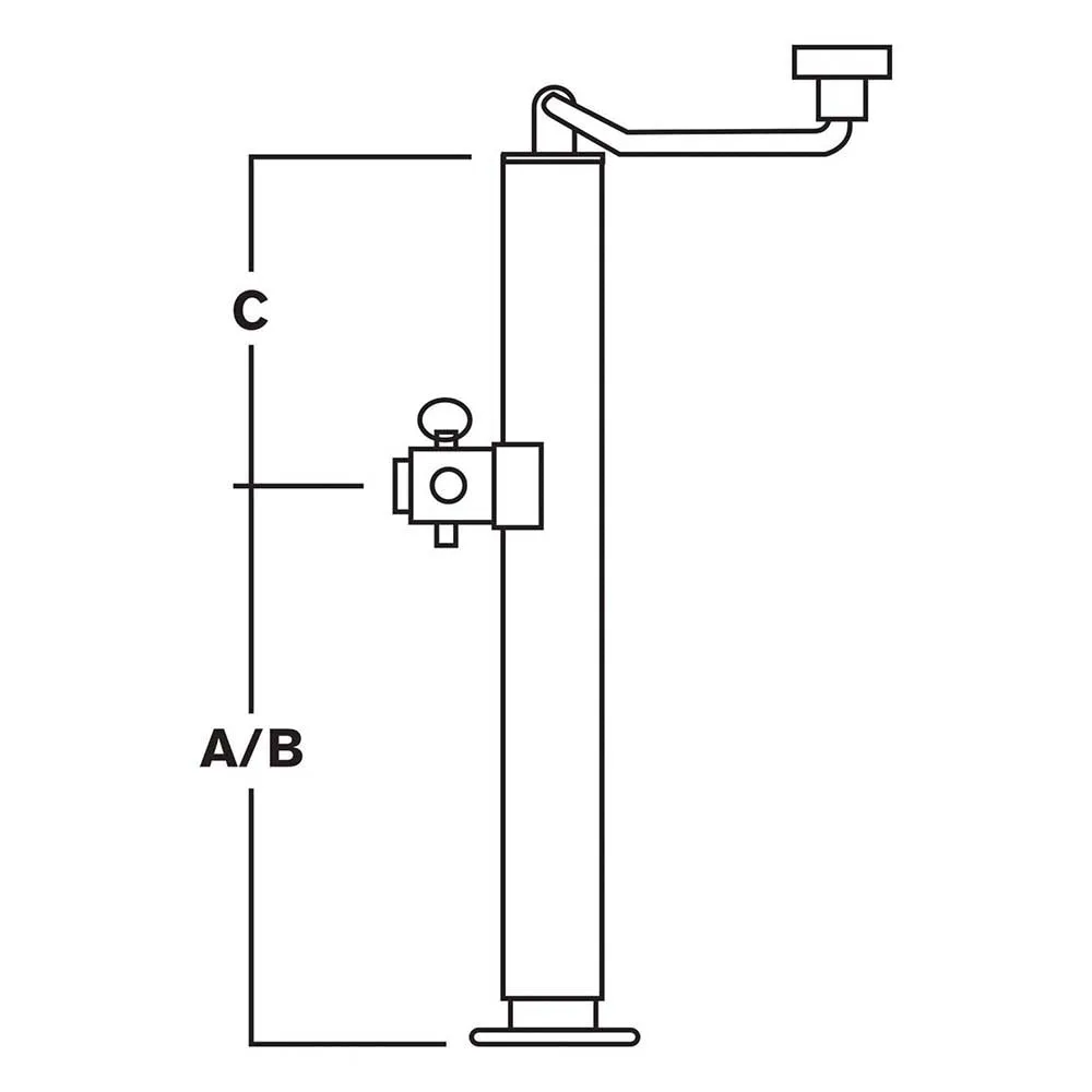 (44072.ULT) Ultra-Tow Topwind Round Tube-Mount Jack | 3000-Lb. Lift Cap