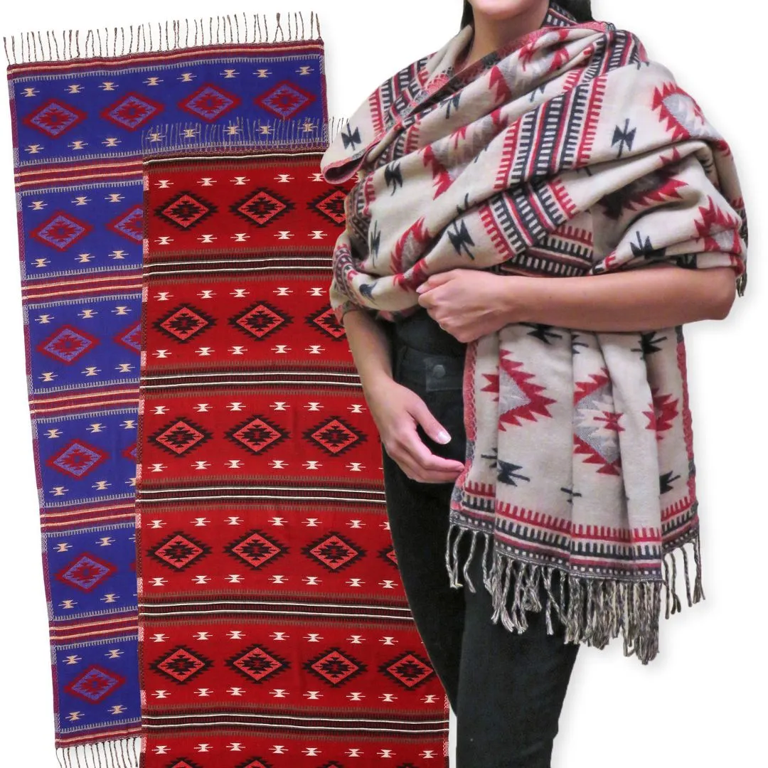 6 Southwest -Style Shawls in Design 'C'! Only $15.00 ea.!