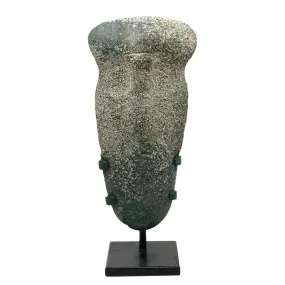 A Mezcala Greenstone Head, ca. 800 - 200 BCE