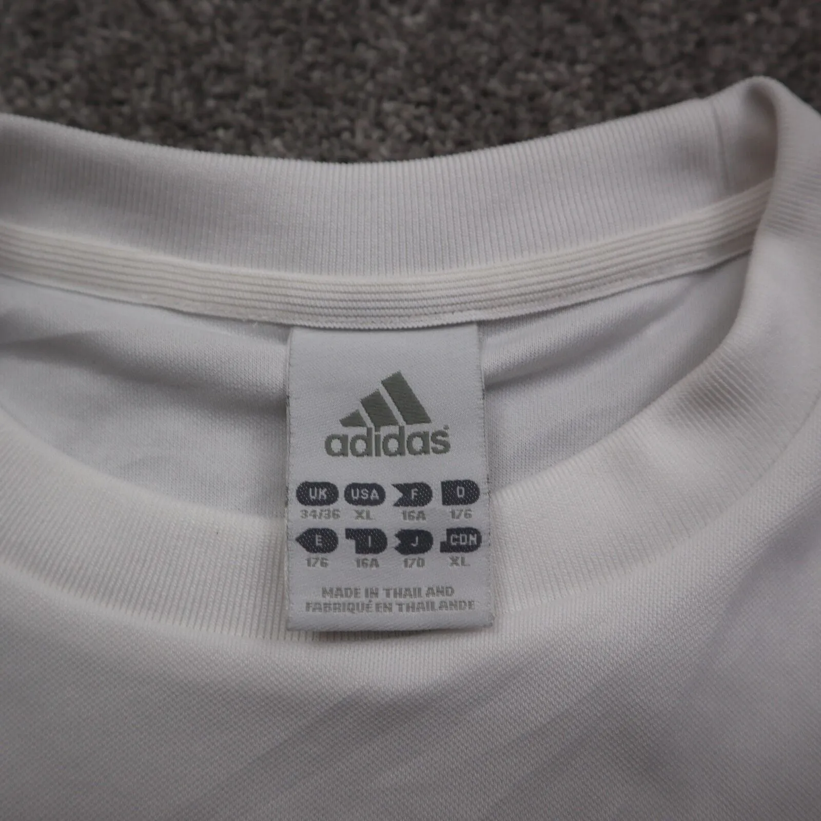 Adidas Climalite Men's #9 Relaxed T-Shirt Short Sleeve Logo White Size X-Large