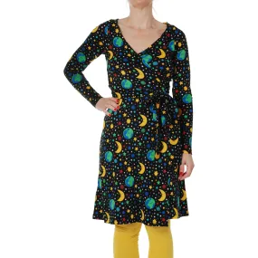 Adult's Mother Earth Black Long Sleeve Wrap Dress - 1 Left Size S