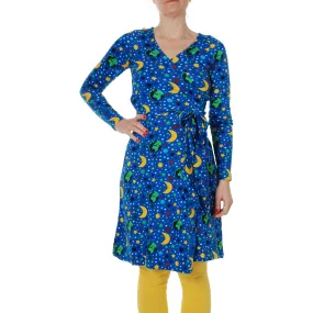 Adult's Mother Earth Blue Long Sleeve Wrap Dress - 2 Left Size S & M & L