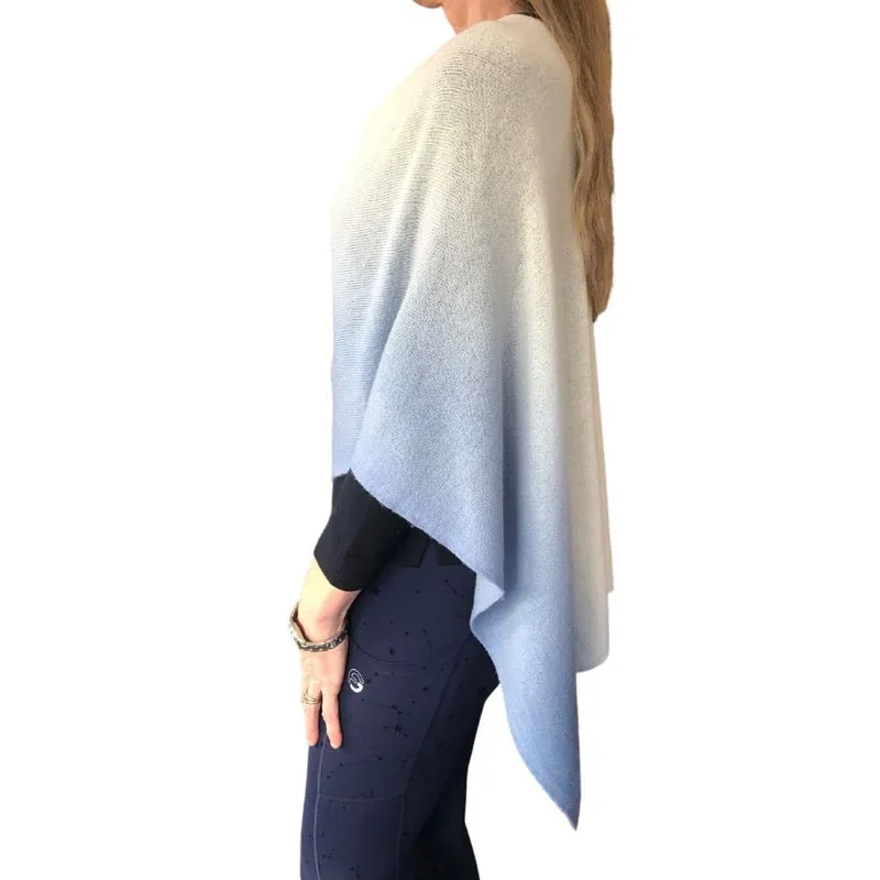 Alashan Cashmere Dip Dye Topper - Blue/Cream