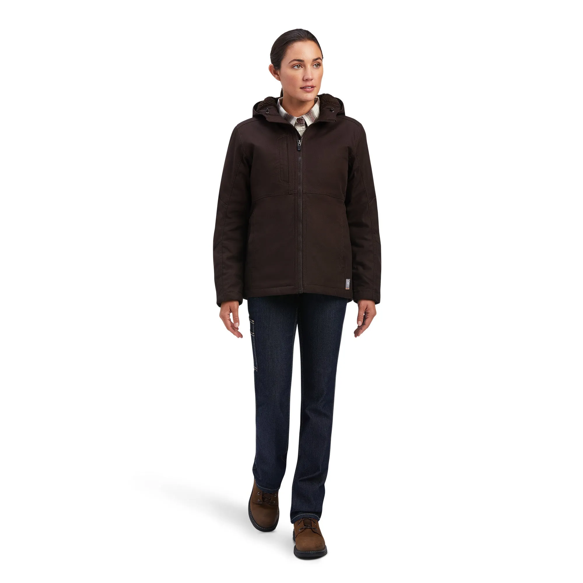 Ariat Ladies Rebar DuraCanvas™ Insulated Mole Brown Jacket 10041601