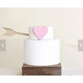 Arrow/Heart Wedding Cake Topper Rustic Chic Wedding Decor