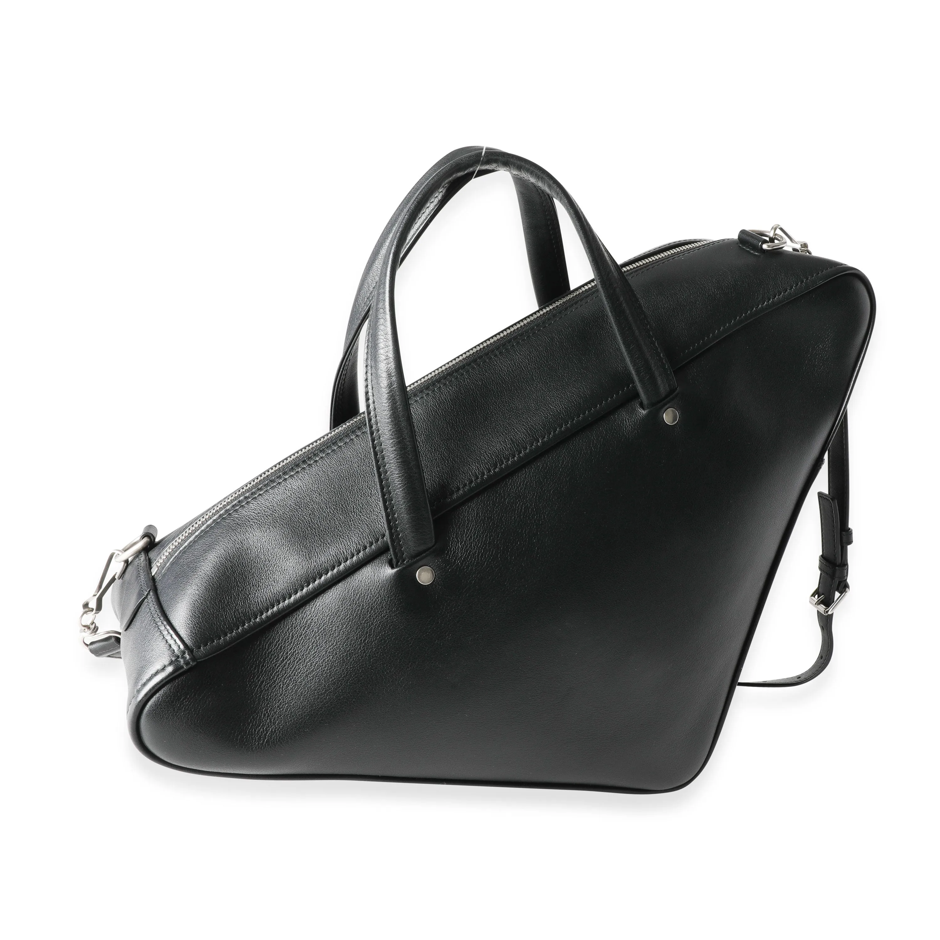 Balenciaga Black Calfskin Medium Triangle Duffle