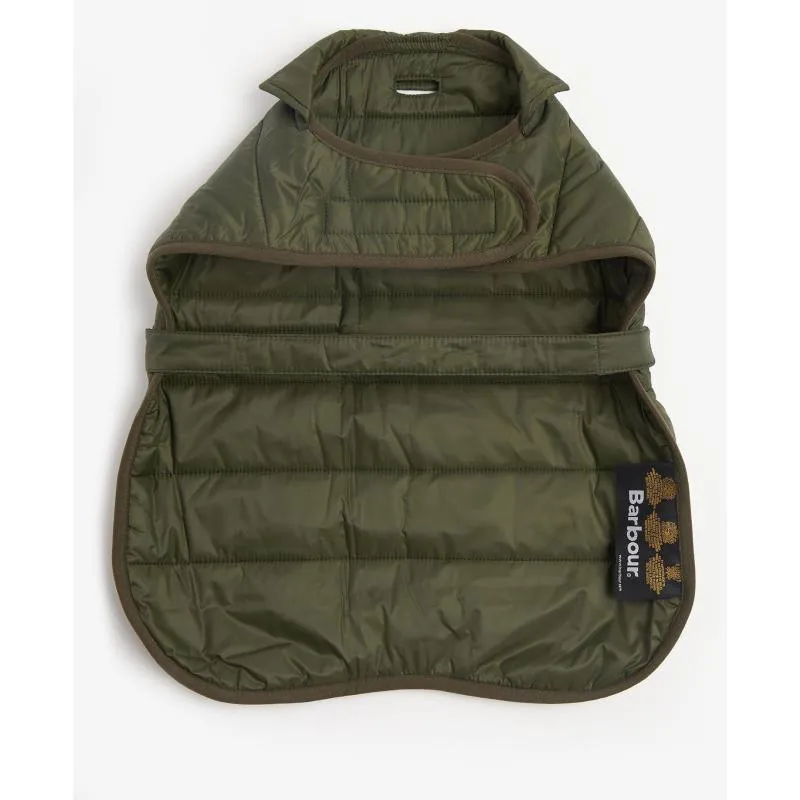 Barbour Baffle Quilt Dog Coat - Olive