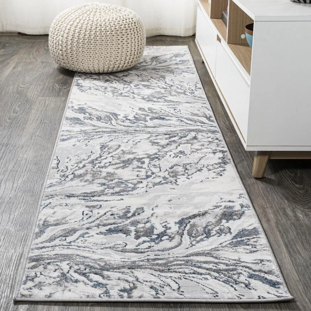 Batura Swirl Marbled Abstract Area Rug