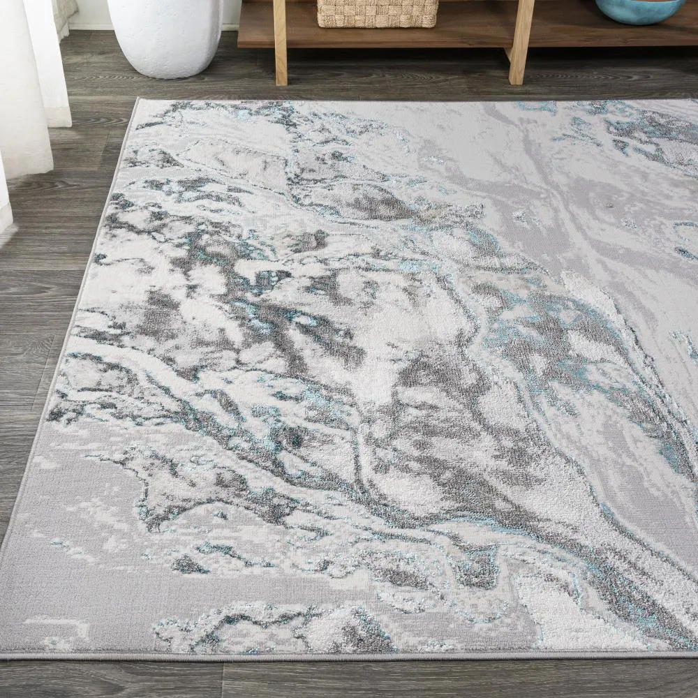 Batura Swirl Marbled Abstract Area Rug