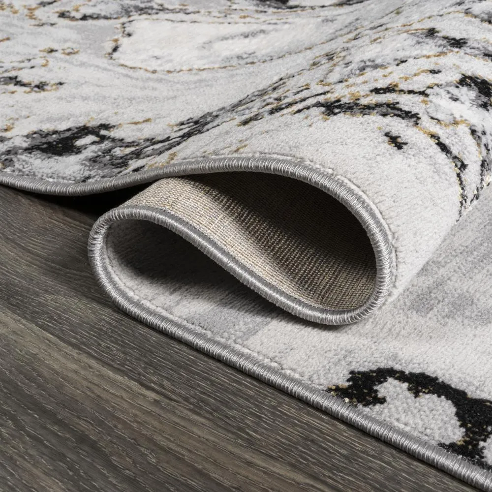 Batura Swirl Marbled Abstract Area Rug