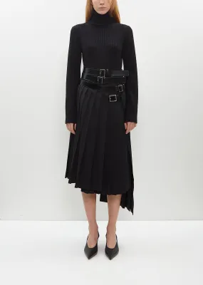 Belted Pleat Skirt