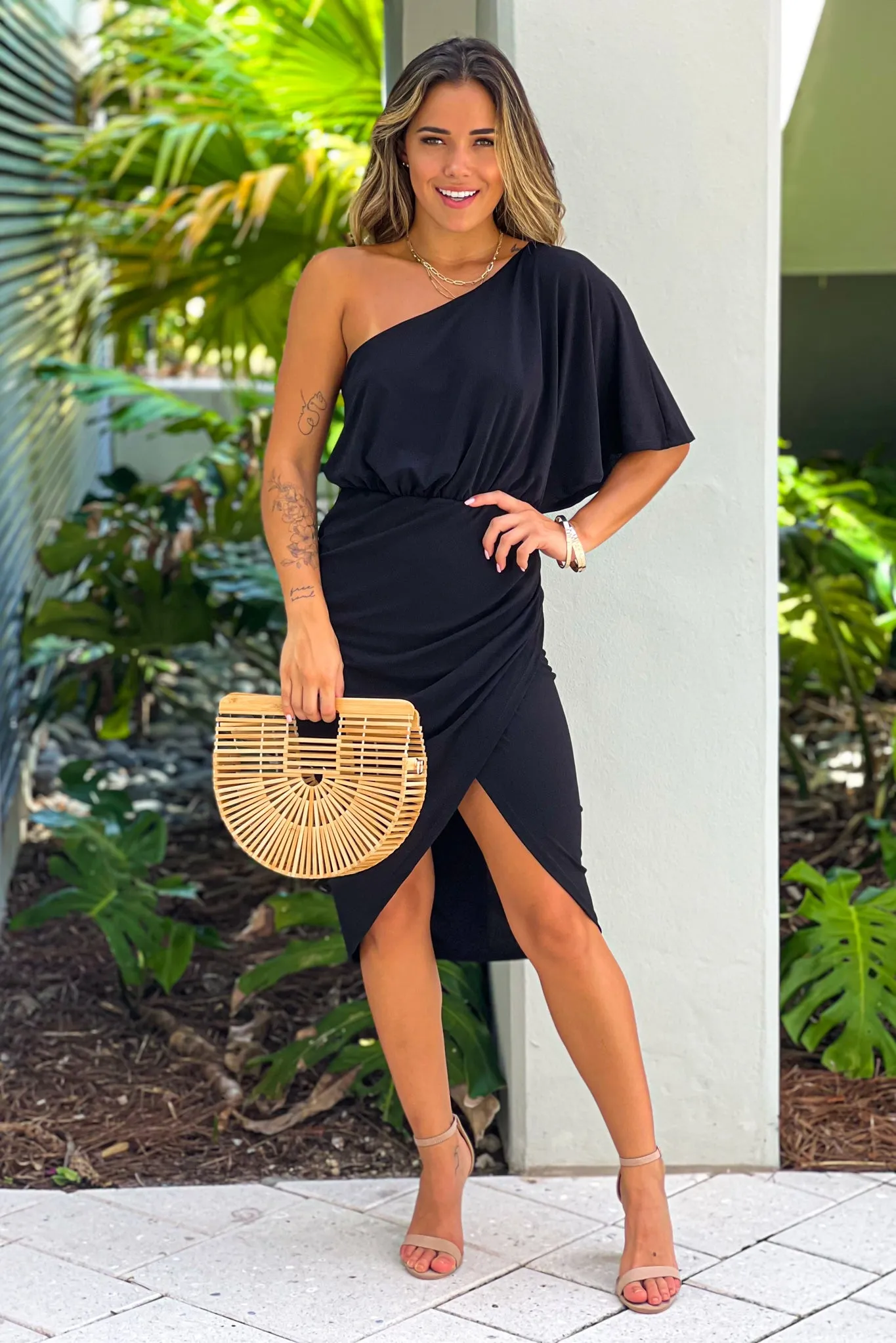 Black One Shoulder Dress