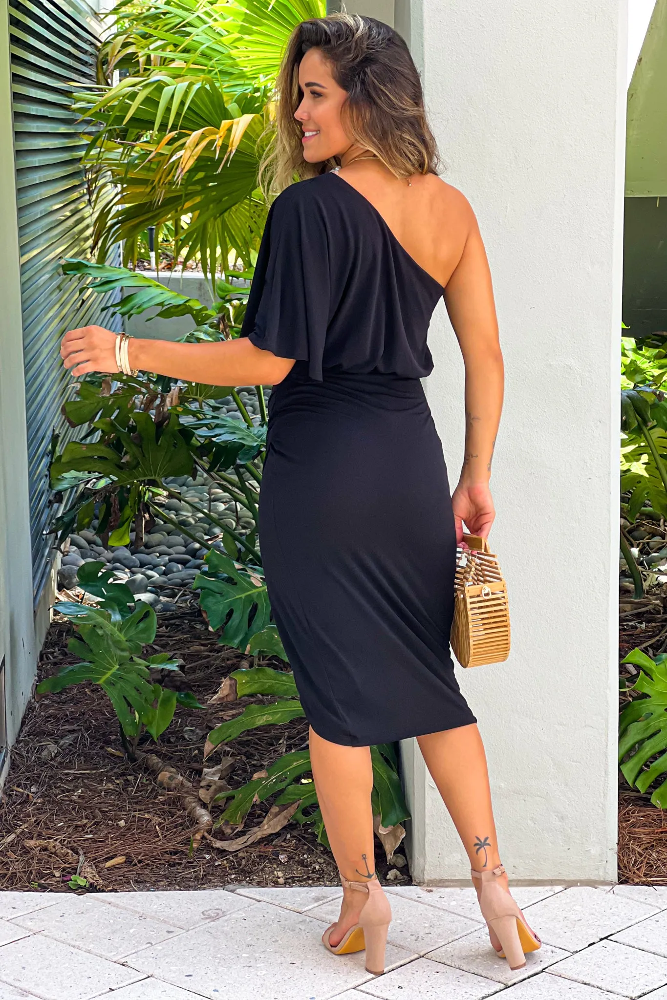 Black One Shoulder Dress