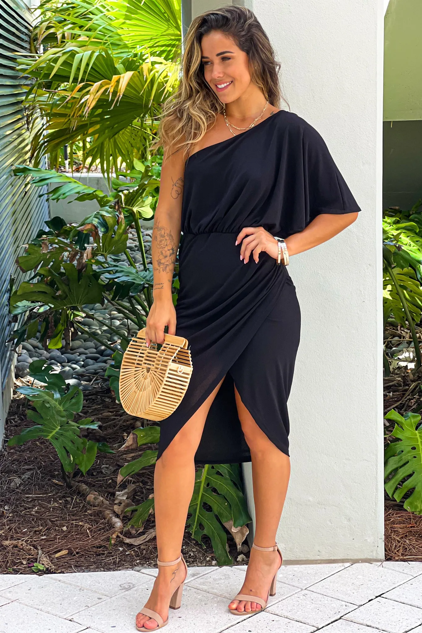 Black One Shoulder Dress