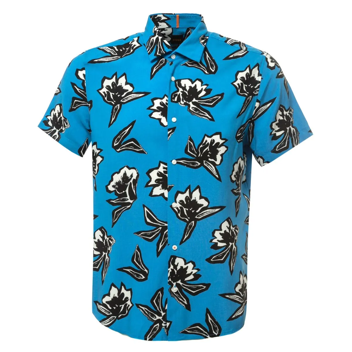 BOSS Rash_1 Short Sleeve Shirt in Blue Floral