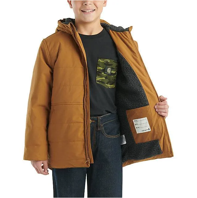 Boys' Montana Insulated Hooded Jacket - Carhartt Brown