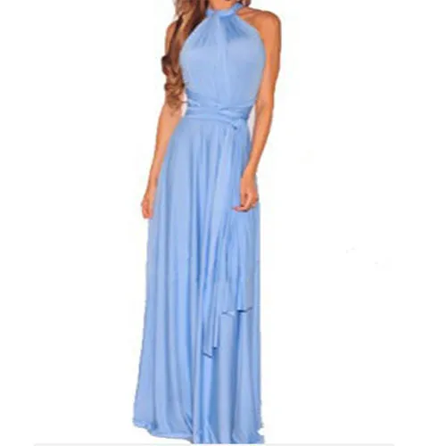 Bridesmaid Formal Multi Way Wrap Convertible Infinity Hollow Out Party Bandage Maxi Dress