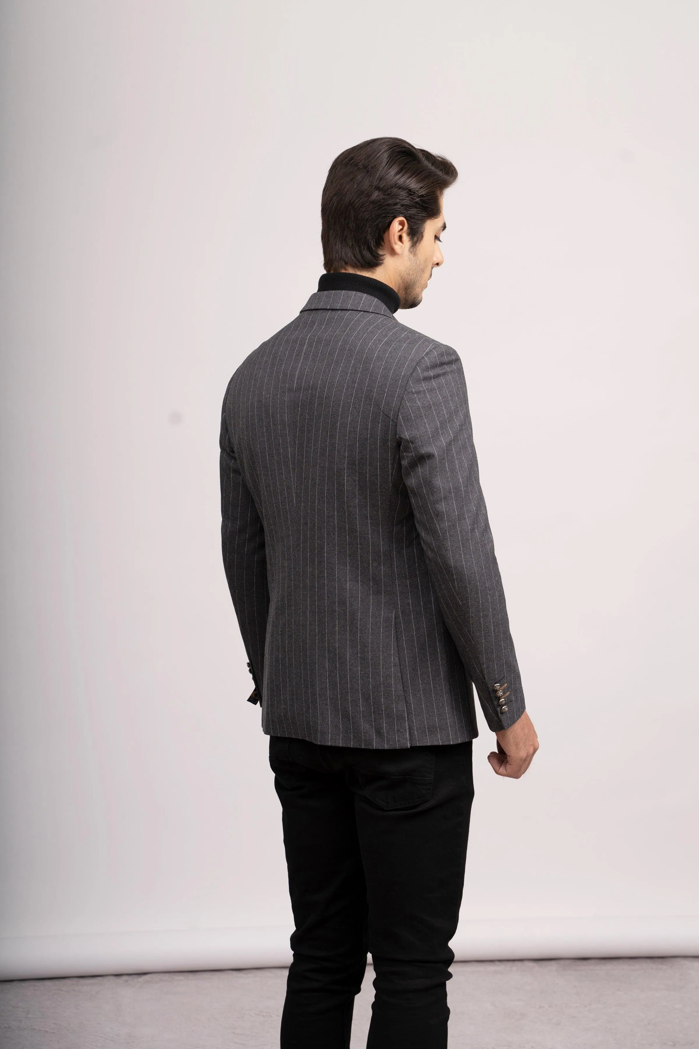 CASUAL COAT SLIM FIT DARK GREY