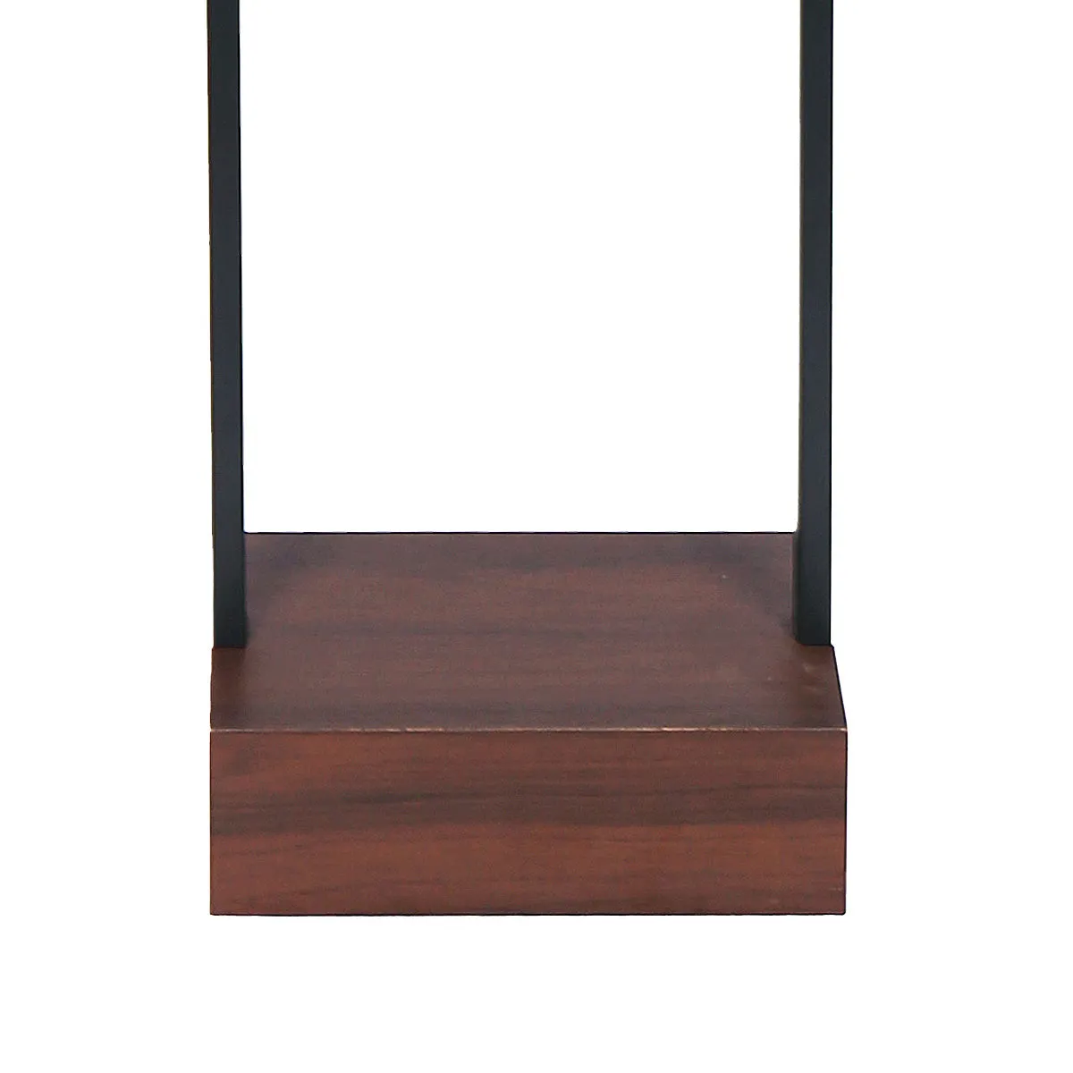 Cherry Finish Wood Floor Lamp, Double Poles - Sarantino