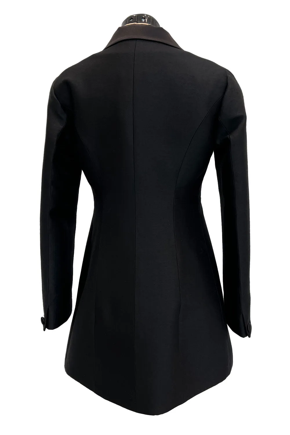 Chic Fall 2007 Yves Saint Laurent by Stefano Pilati Black Shaped Tuxedo Mini Dress