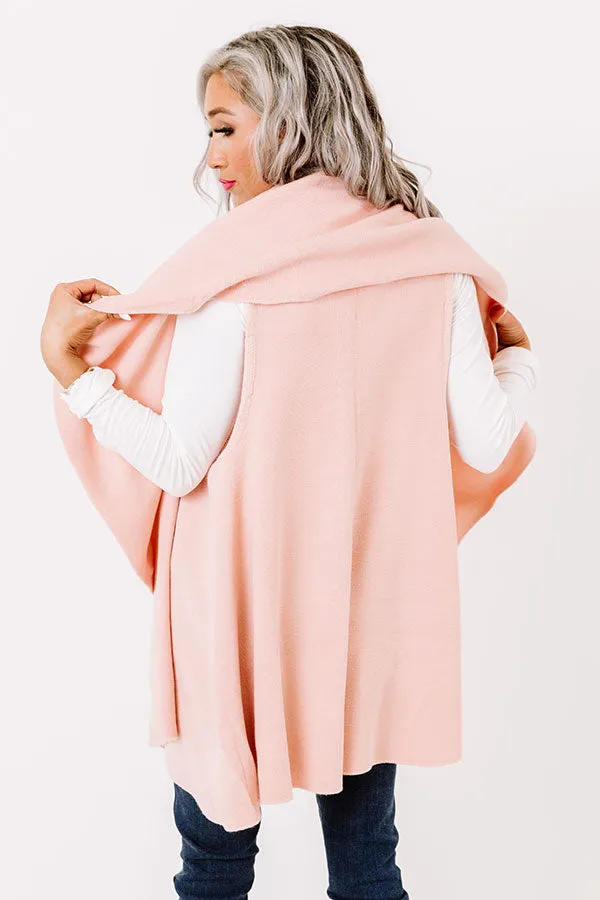 Chic In The Moment Poncho In Pink