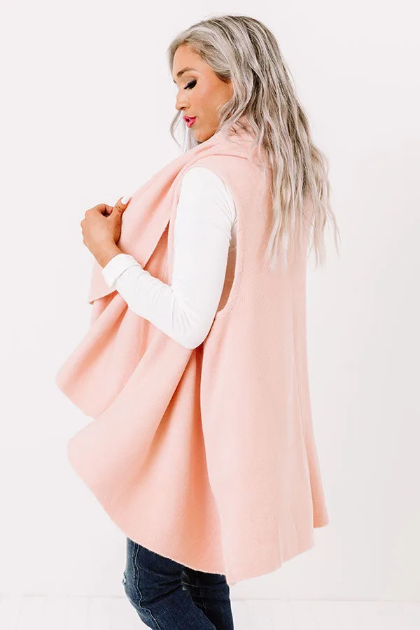 Chic In The Moment Poncho In Pink