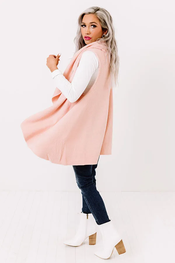 Chic In The Moment Poncho In Pink