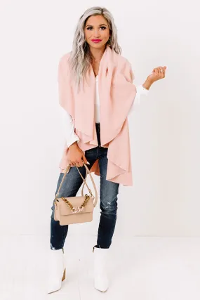 Chic In The Moment Poncho In Pink