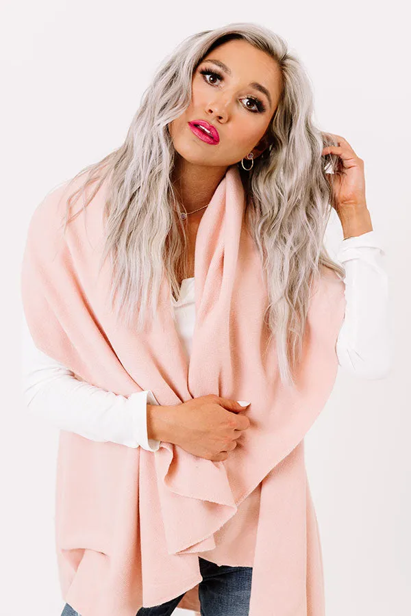 Chic In The Moment Poncho In Pink