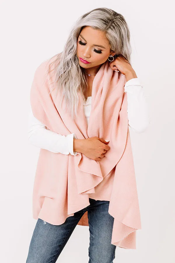 Chic In The Moment Poncho In Pink