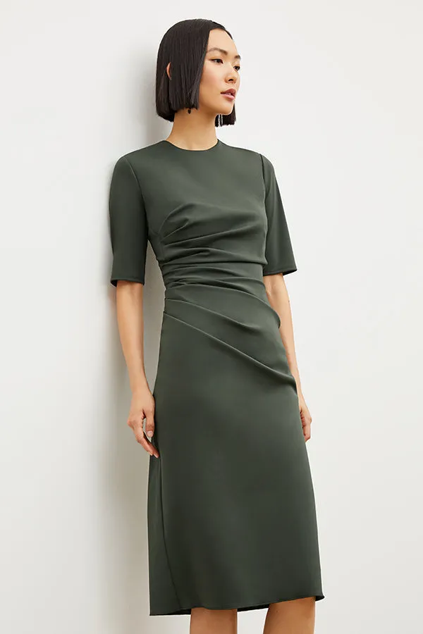 Ciela Dress - Stretch Crepe :: Dark Aloe