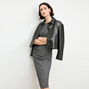 Ciela Dress - Stretch Houndstooth :: Black/White