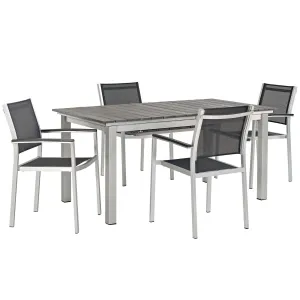 Coast 5-Piece Outdoor Patio Aluminum Dining Set