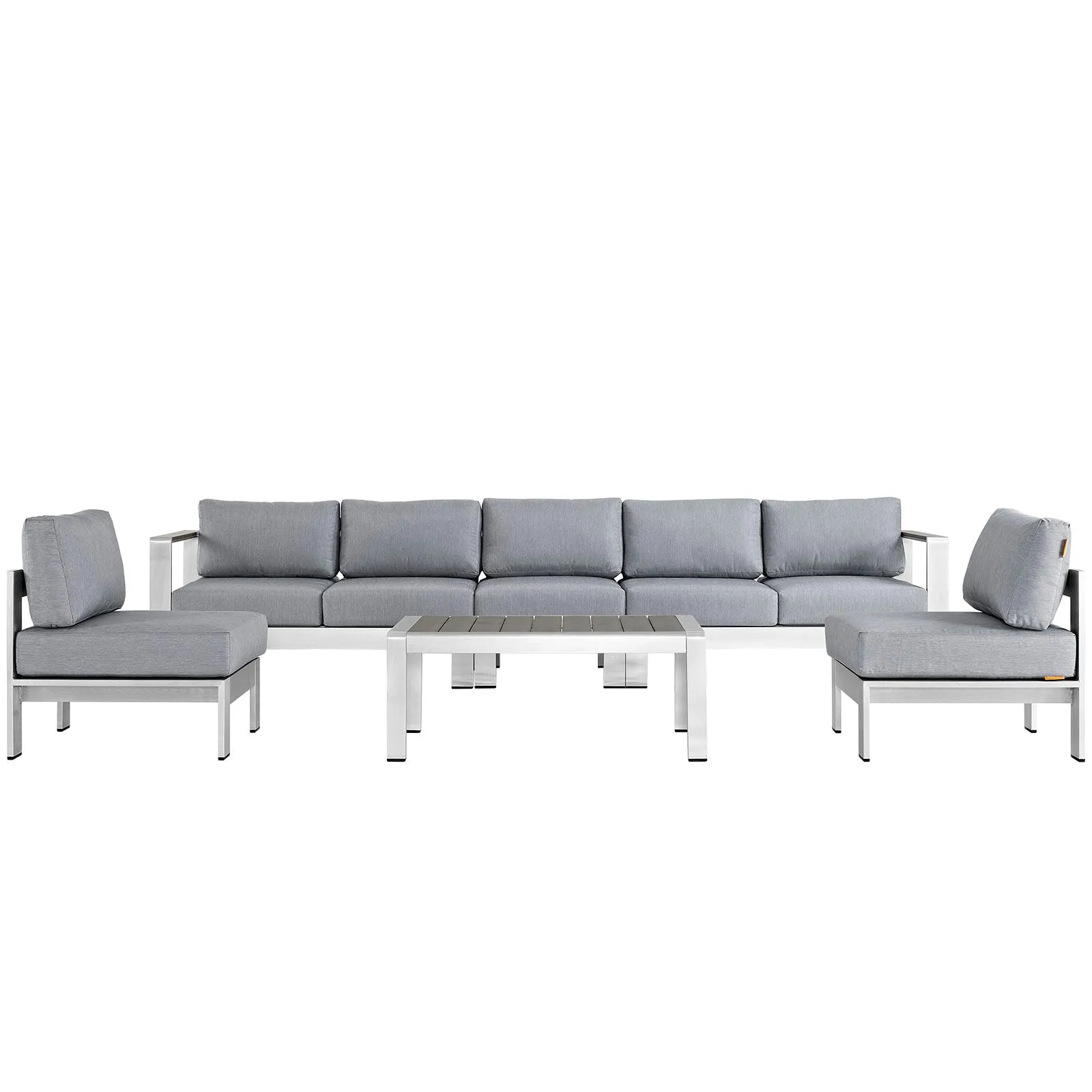 Coast 6 Piece Outdoor Patio Aluminum Sofa Set