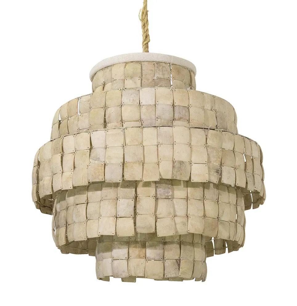 Coconut Shell Layered Pendant Light