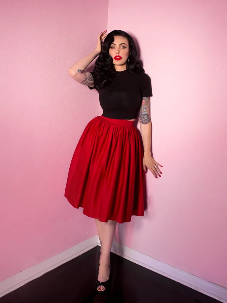 COMING BACK SOON - Vixen Swing Skirt in Red - Vixen by Micheline Pitt