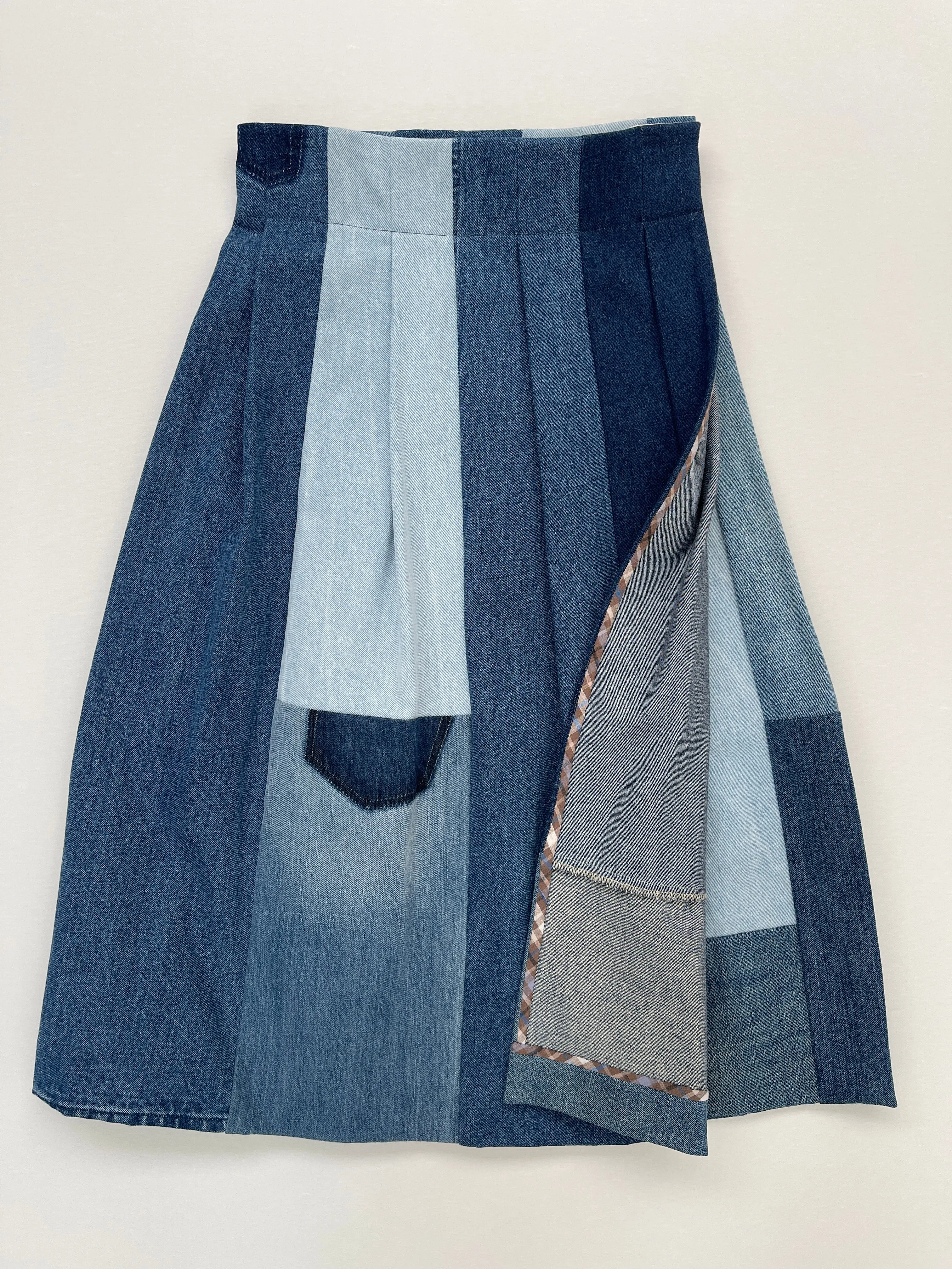 Crofter skirt - blue denim S-M