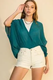 Cross over Poncho and Blouse