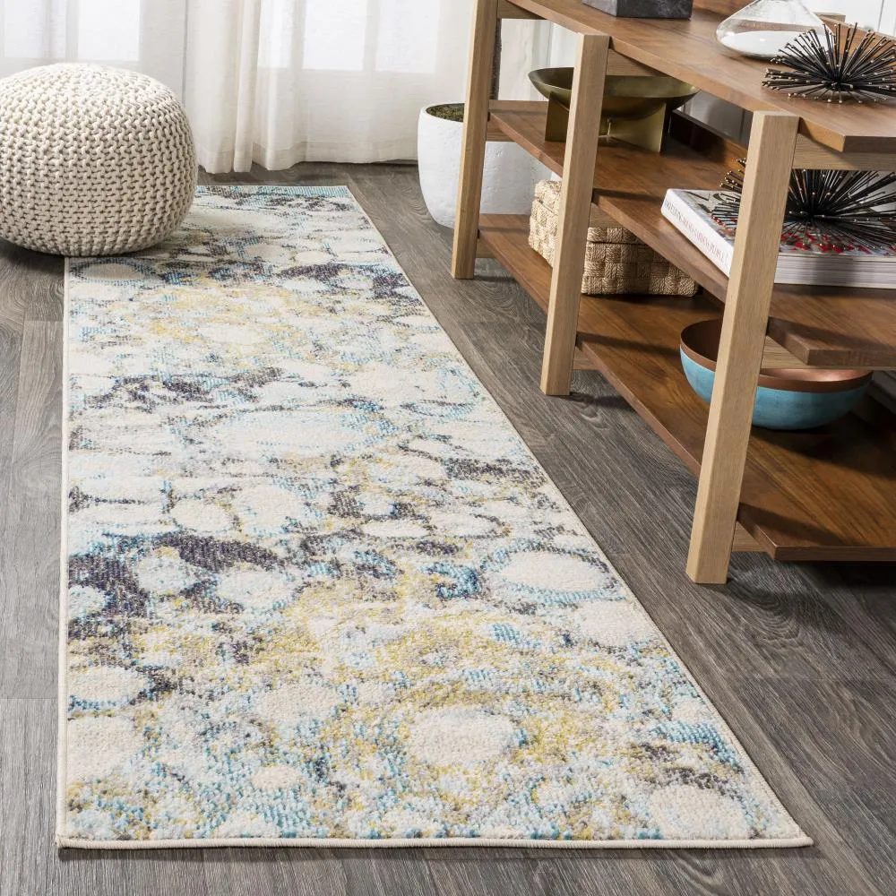 Cygnus Pebble Marbled Abstract Area Rug