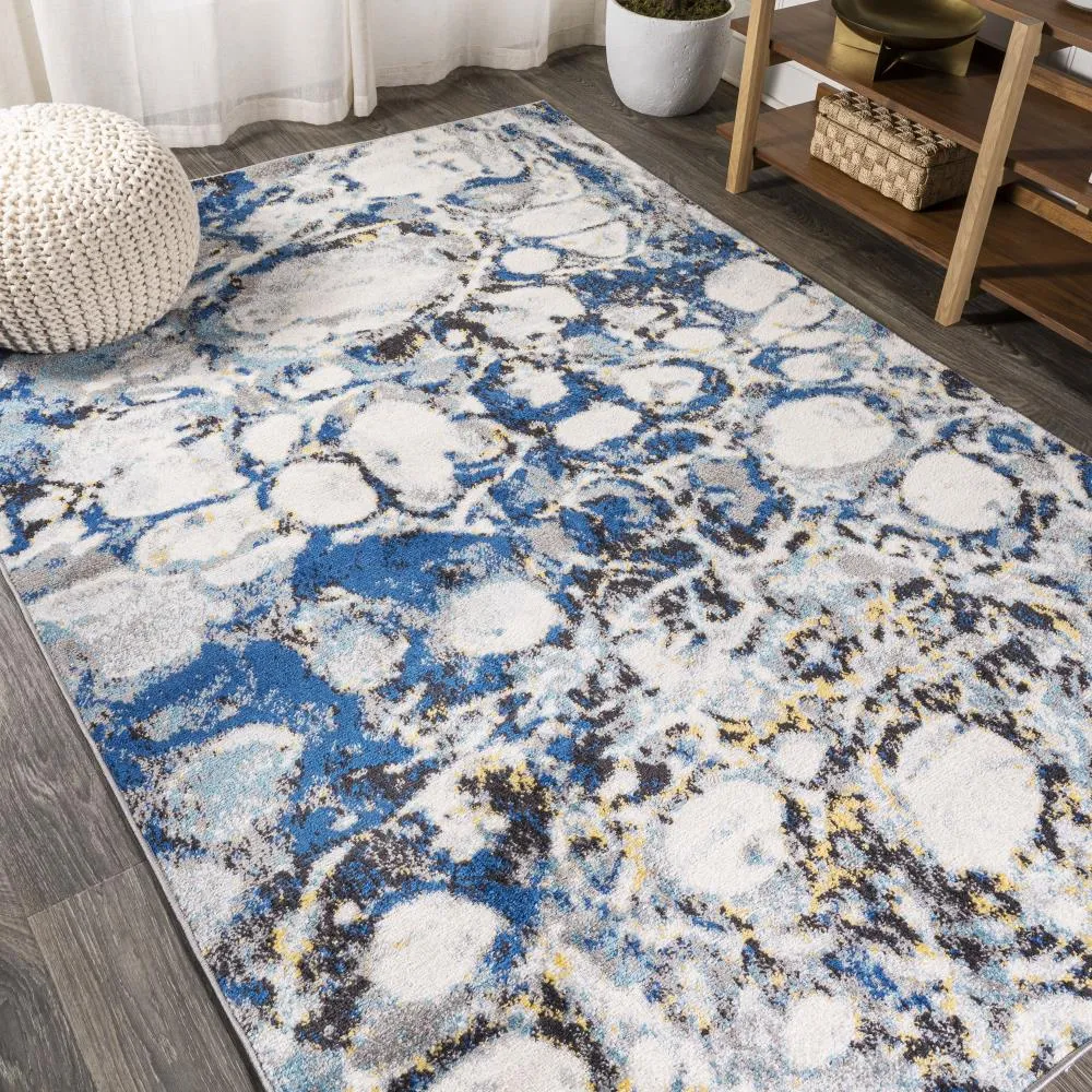 Cygnus Pebble Marbled Abstract Area Rug