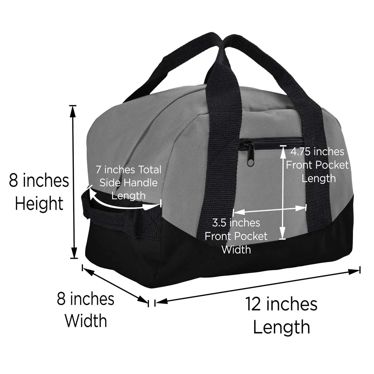 Dalix 12" Mini Small Duffel Bag Two Tone