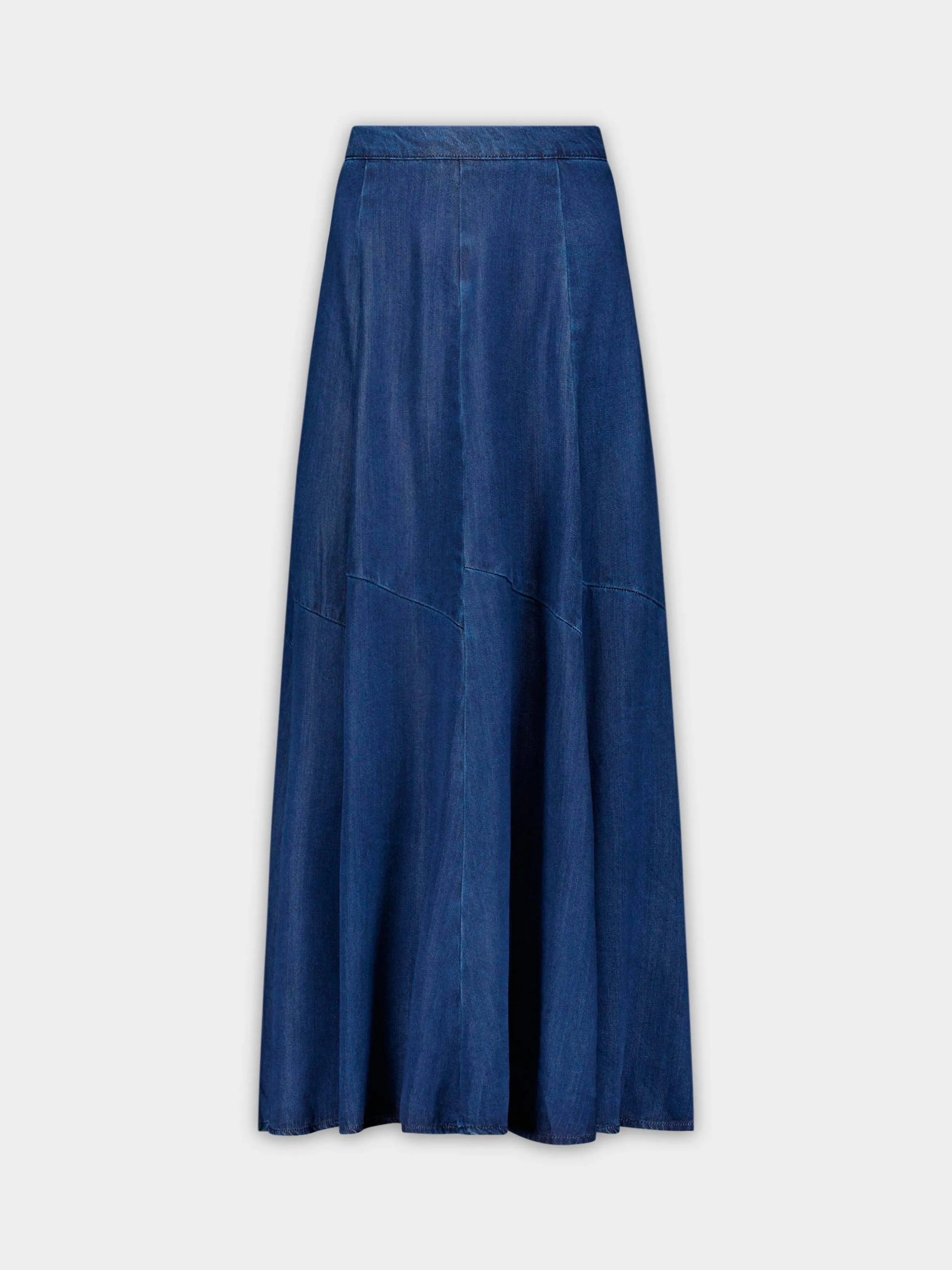 DENIM TRUMPET SKIRT-DARK BLUE