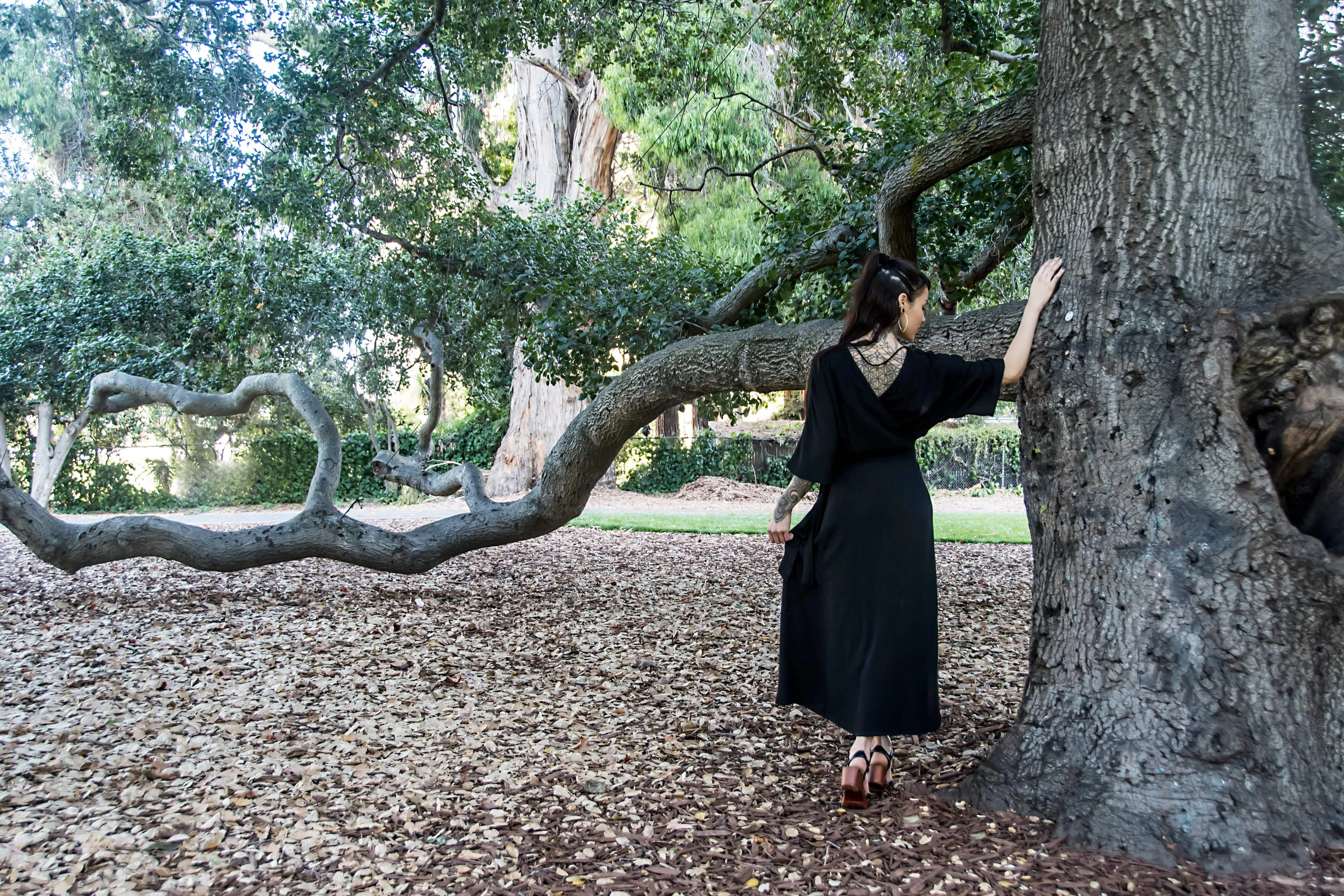 Diana Dress in Black Crepe