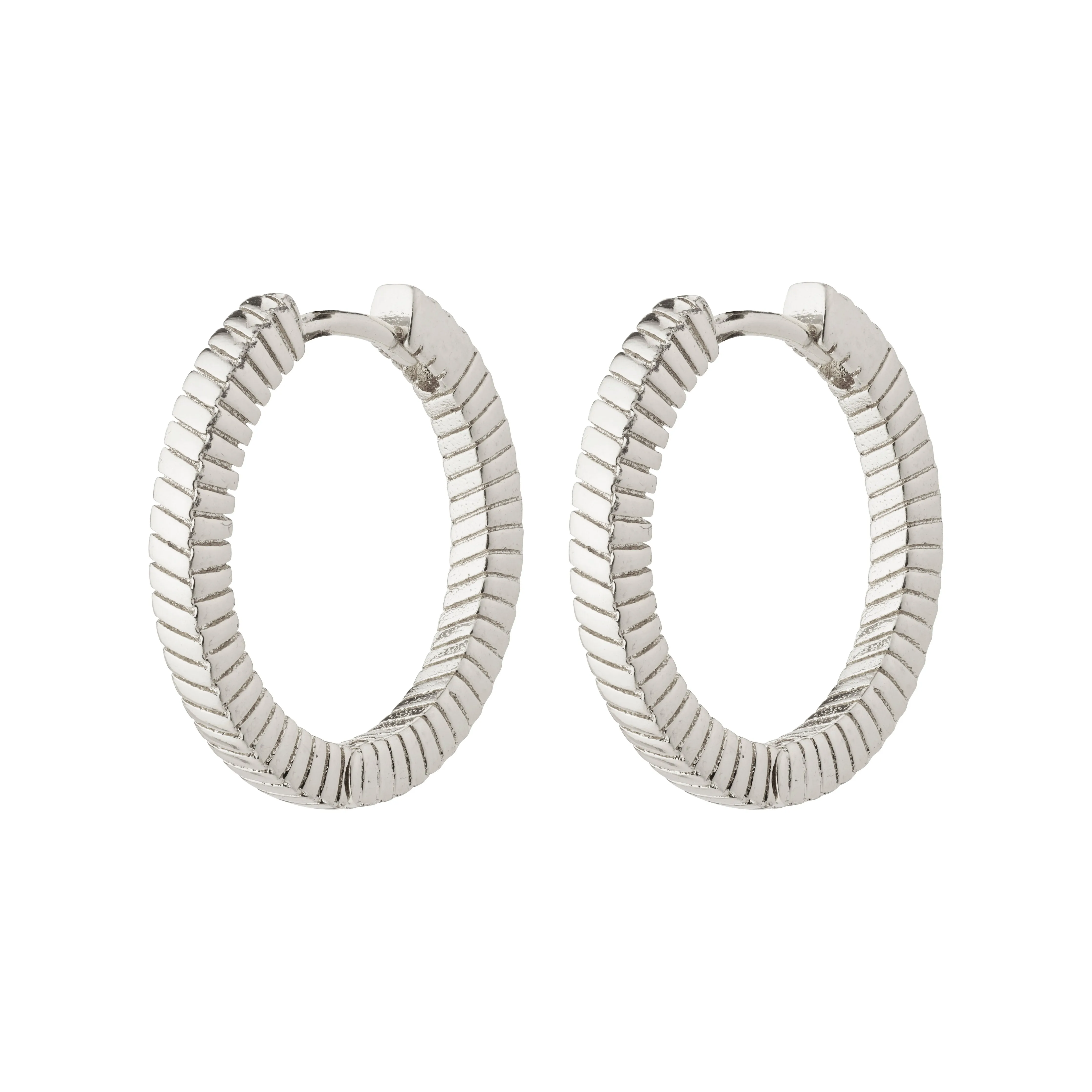 DOMINIQUE recycled hoop earrings silver-plated